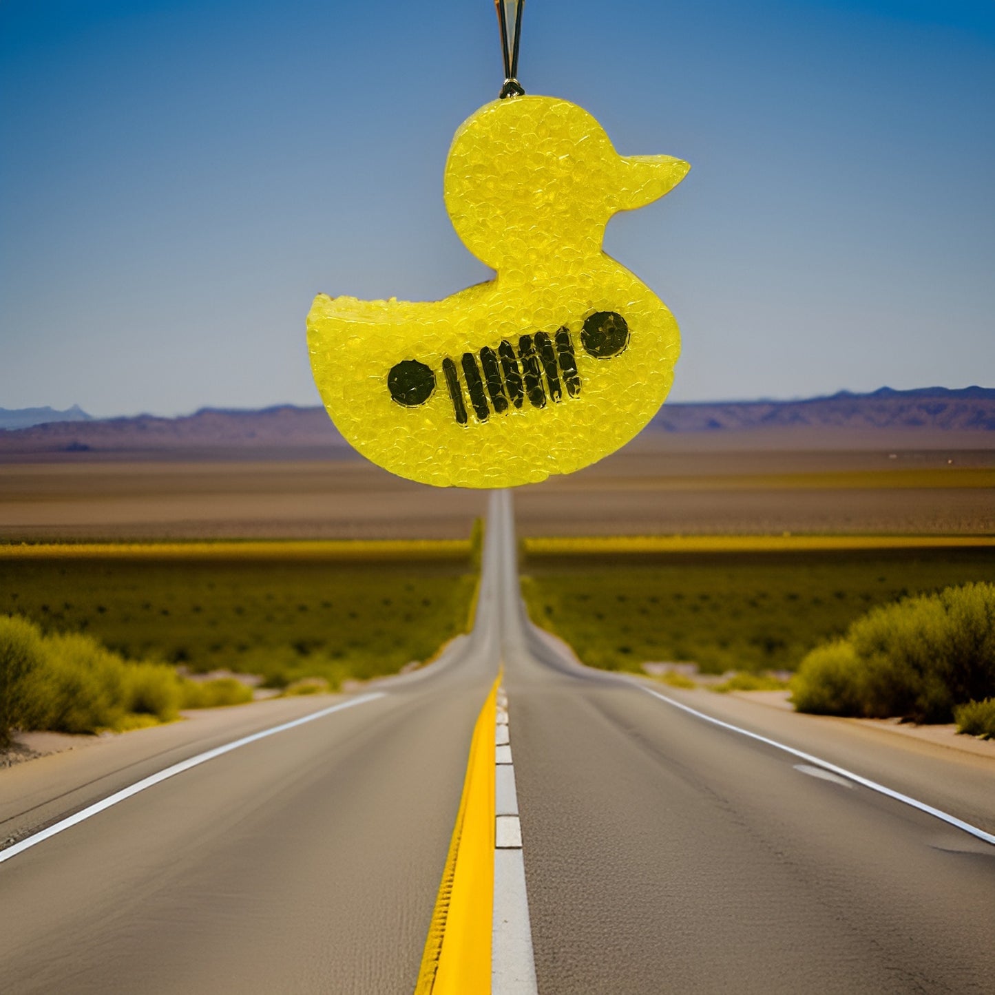 Quack-n-Roll Jeep Duck Freshie: Adorable Auto Fragrance by Clark Funny Farm