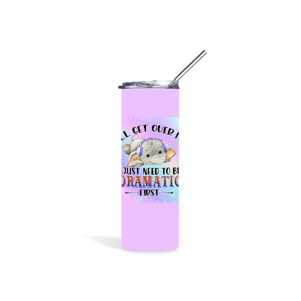 Dramatic Elegance Tumbler: Whimsical Lavender and a Touch of Elephant Charm by Clark Funny Farm