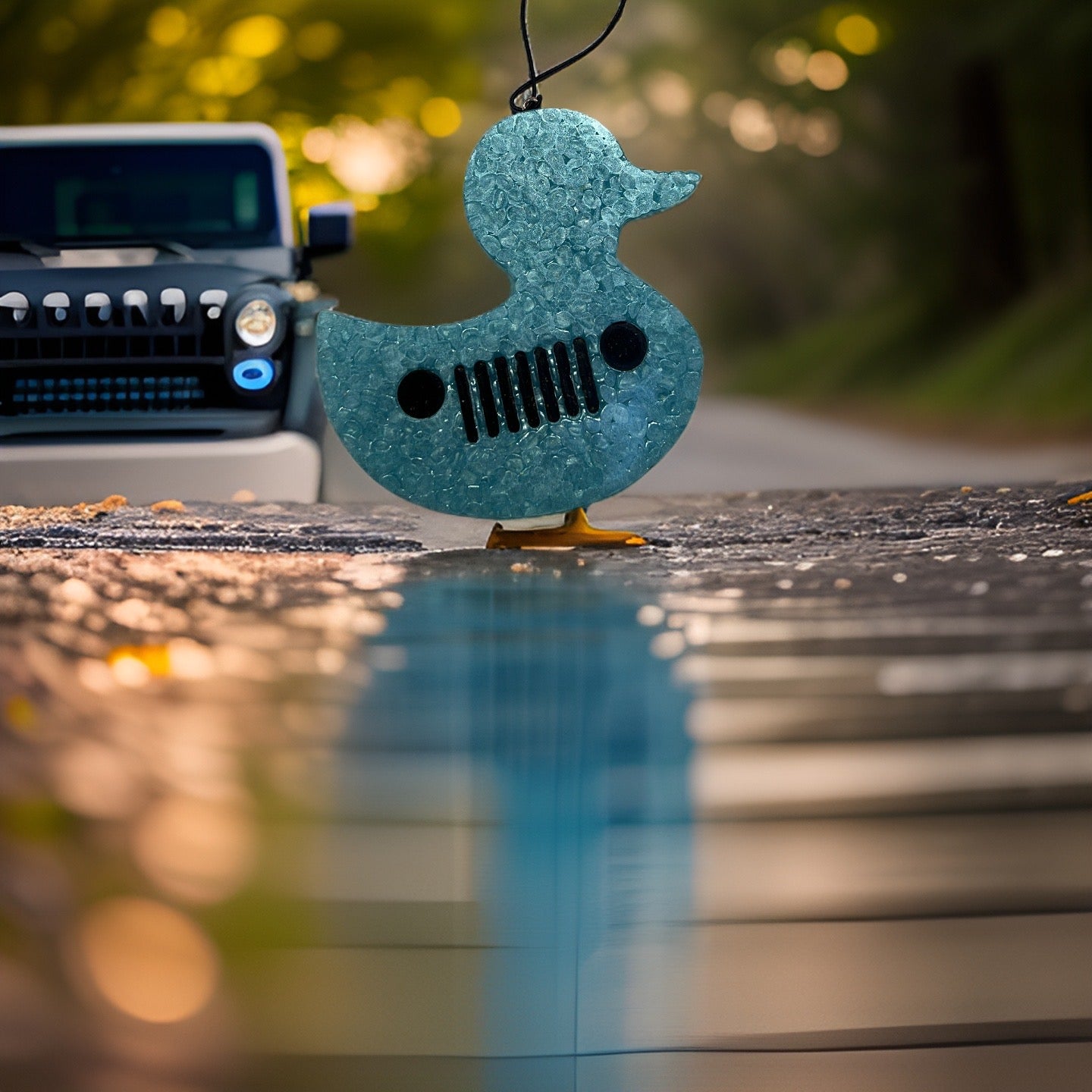 Quack-n-Roll Jeep Duck Freshie: Adorable Auto Fragrance by Clark Funny Farm